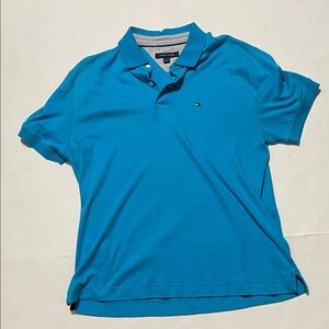 Tommy Hilfiger Bright Teal Blue Polo Shirt